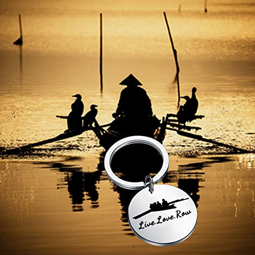 FEELMEM Row Lover Jewelry Live Love Row Keychain Row Theme Gift Fisherman Gift Sailors Gift Rowing Crew Jewelry Gift4
