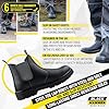 Black Hammer Men's Chelsea Safety Work Boots Smooth Leather Steel Toe Cap Utility Pull-On Footwear for Outdoor & Indoor Construction Dealer Shoes Workwear Ideal for Everyday Jobs 1600 S3 SRC (10 UK) #1