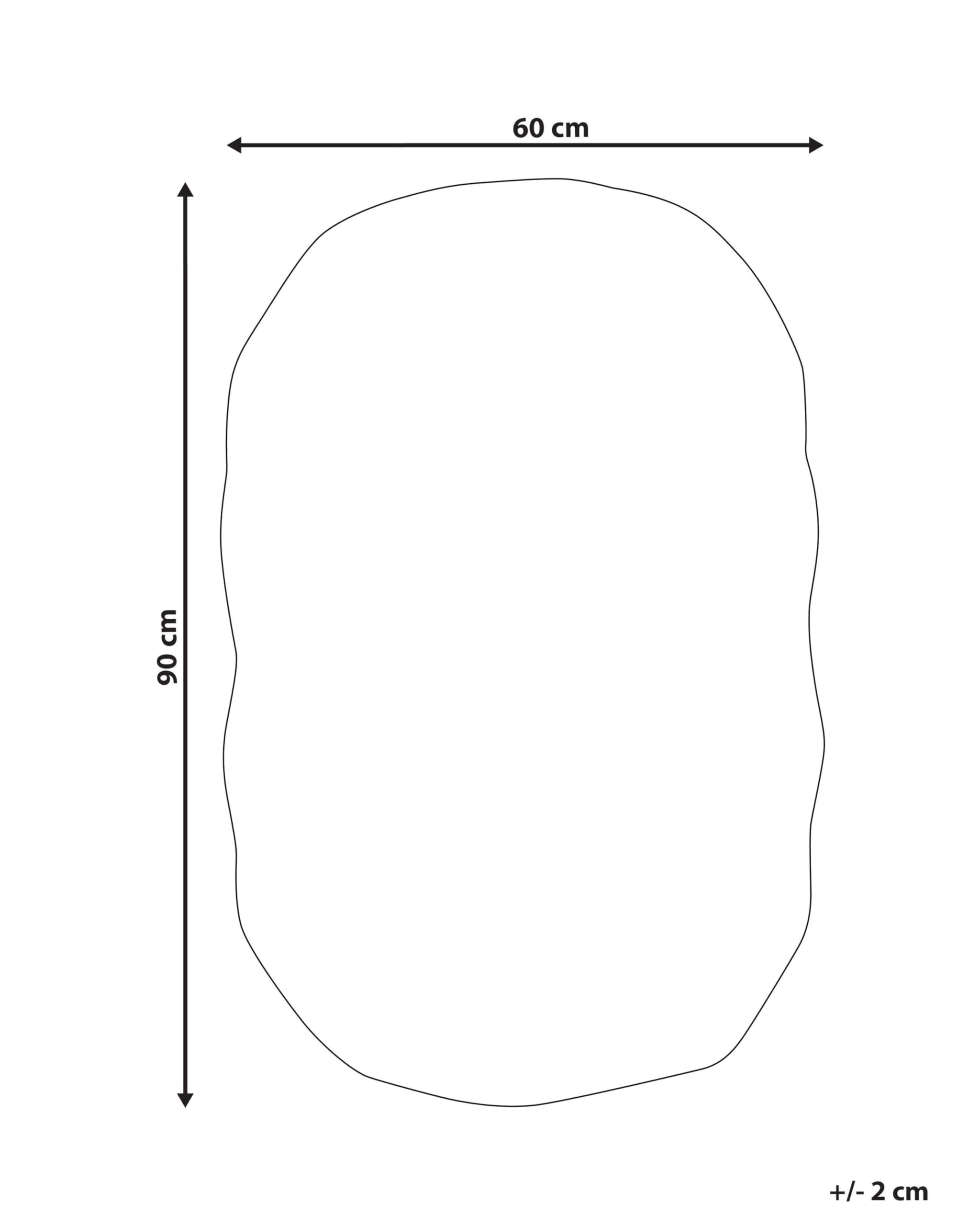 Beliani Tappeto da bagno moderno in cotone di forma irregolare 60 x 90 cm Modello decorativo Accessori da bagno arancione