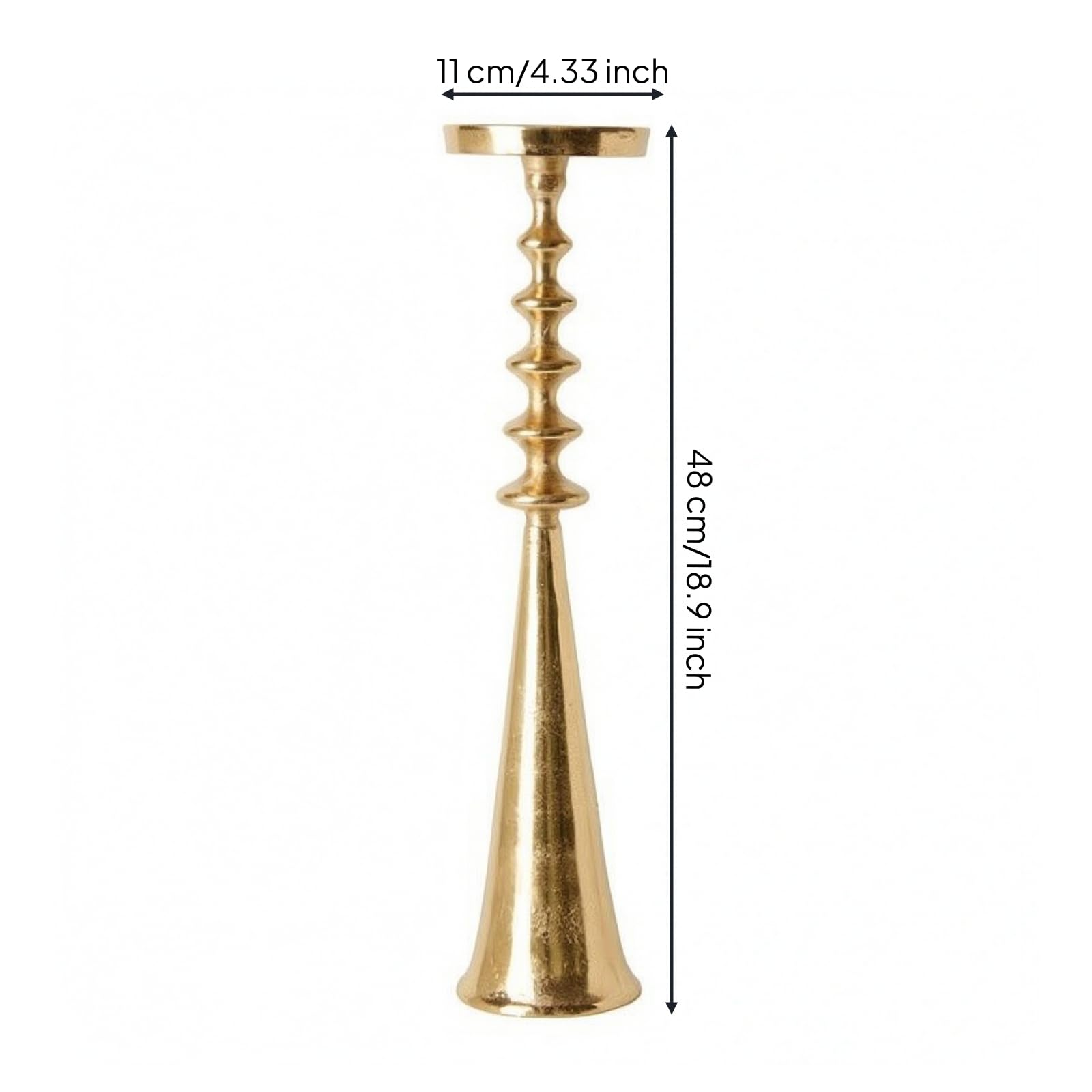 LOVIVER Bgeoir en Aluminium Stable | fuselé, Bgeoir pr Bgies Piliers, Décoration, Mariage, Or, L