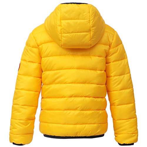 Image of Rokka&Rolla Boys' Reversible Lightweight Water-Resistant Puffer Jacket | Lightweight Breathable Reversible Puffer Makes A Hooded Winter Coat For Boys To Wear During Cold Weather Activity