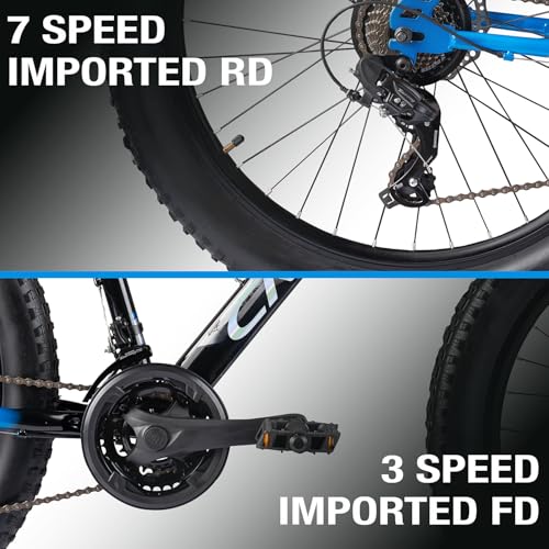 Image of CROW - Black Ninja 21 Speed Gear Cycle | 29 inch T Cycle for Boys 12 to 15 Years | Bicycle for Men Adult | Mountain Bike with Front Suspension & Dual Disc Brakes| Unisex MTB Cycle for Men |