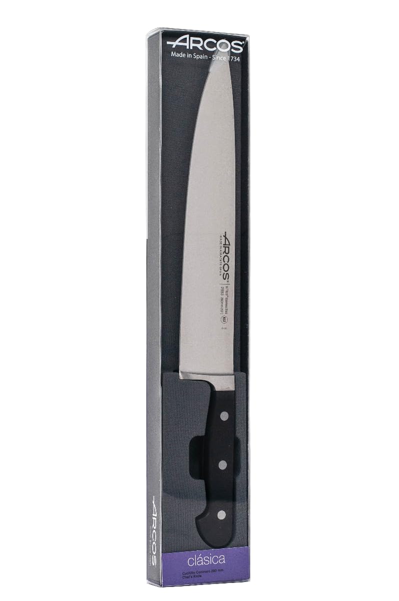 Arcos Clásica Cuchillo Cocinero Forjado Acero Inoxidable Nitrum 260 mm | Cuchillo forjado. Mango de polioximetileno POM. Serie Clásica. Color negro.
