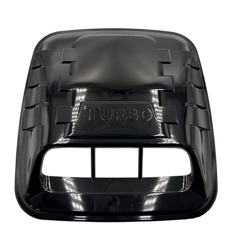 AutoBizarre Glossy Black Turbo Bonnet Hood Scoop Cover Car Vent Decorative Air Flow Intake Universal for All Cars-image-18