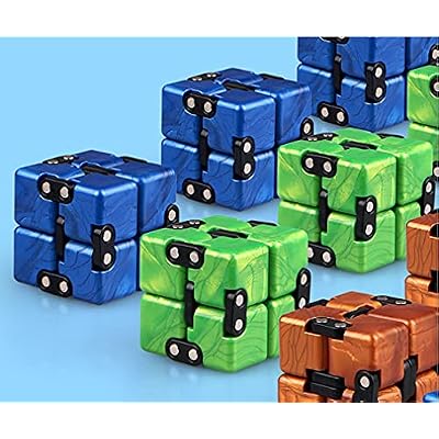 Magic Crazy Cube Stress & Anxiety Relief Toy Killing Time Fidget Toy for Kids Adults ADD ADHD (Blue)