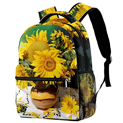 Sac à dos avec de nombreuses poches pour adolescents rose fleurs et fées