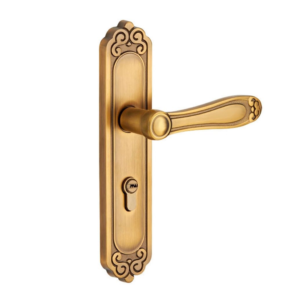 MOBYGKFY Indoor Bedroom Room Door Lock Mute Zinc Alloy Handle Household Wooden Locks
