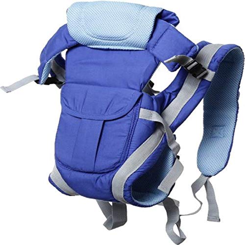 Image of 4-in-1 Adjustable Baby Carrier Cum Kangaroo Bag /Baby Carry Sling /Back /Front Carrier for Baby with Safety Belt and Buckle Straps (Royal Blue)