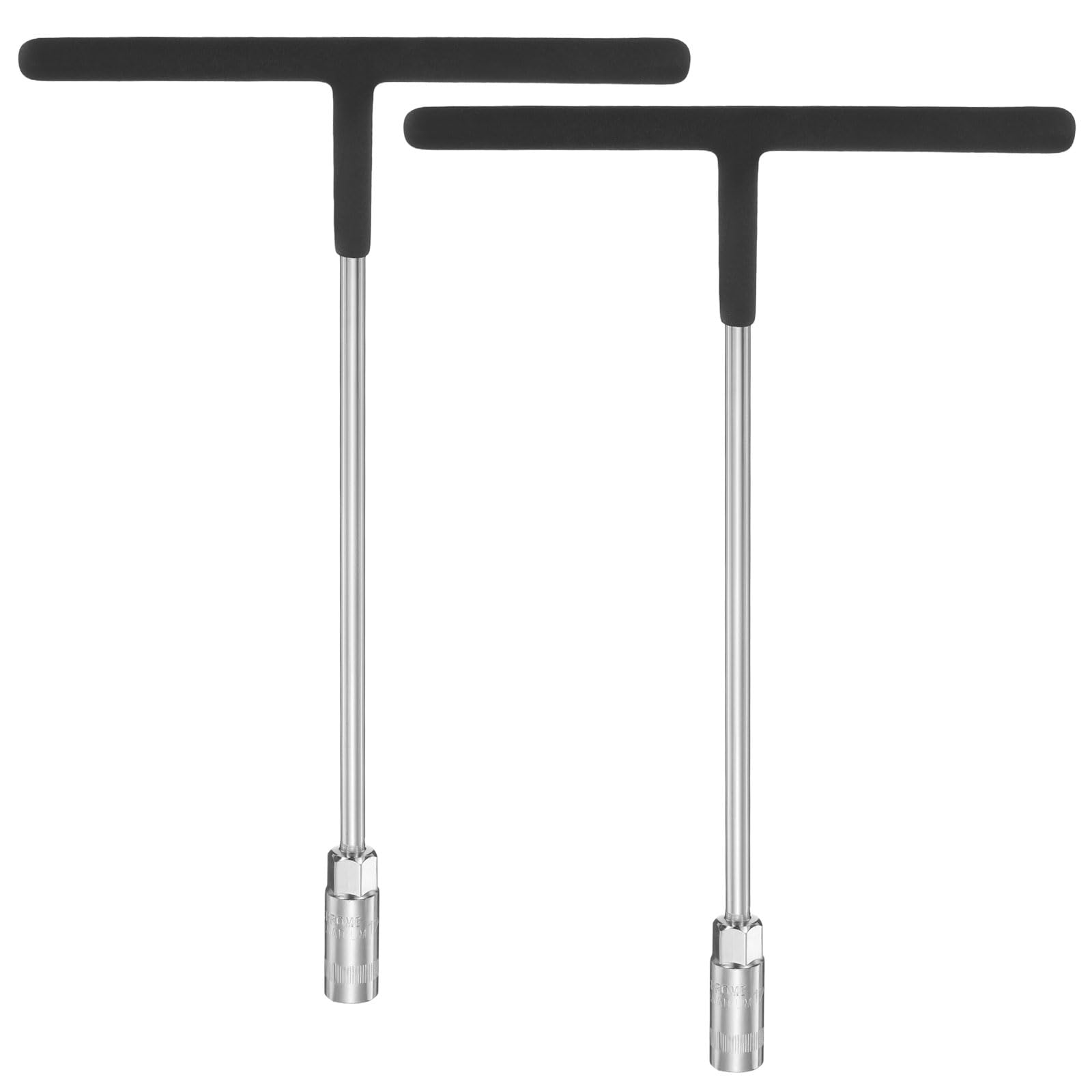 sourcing map 2pcs T-Handle Socket Wrench 12mm Metric High Carbon Steel 6-Point Hex Hexagon T-Shape Spanner with Non-Slip Handle for Motorcycle Vehicle Car Bicycle Repair