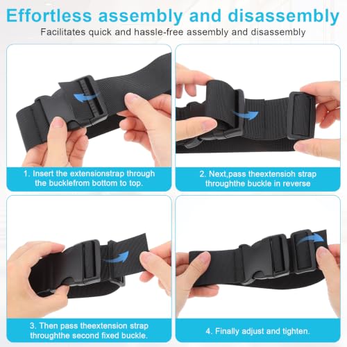 Image of WOFASHPURE Fanny Pack Extender Strap, 2 Inch Waist Bag Belt Extension | 19.69 Inch Adjustable Nylon Belt Extender for Fanny Pack, Waist Bags, Backpacks and Luggage Replacement Strap Black