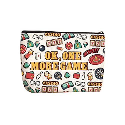 Funny Gambling Gifts Gambler Lover Gift Makeup Bag Weekenders Bag for Women Friends Her Gambling Lover Gift Birthday Christmas Gifts for Female Gambler Gamble Bags