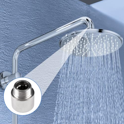 6 Stück Hahnverlängerung 1/2-Zoll, Edelstahl Duschkopf Verlängerung, Duschkopf Verlängerung Gewindefitting, Nicht leicht zu Rosten, Hahnverlängerung für Wasserhähne, Eckventile & Duschköpfe