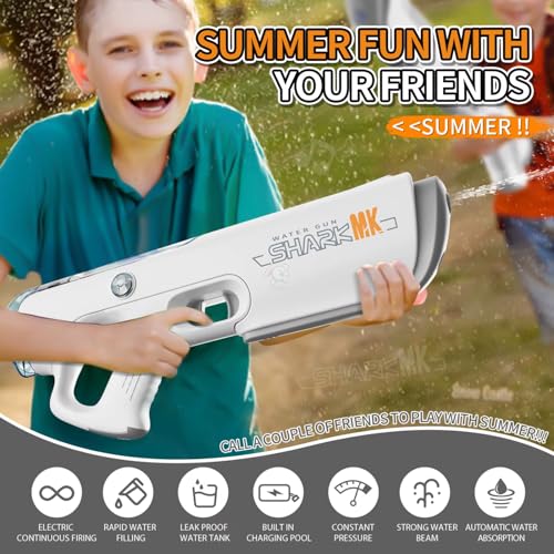 Image of Storio Rechargeable Electric Battery Operated Holi Pichkari Water Gun Toy for Kids| Auto Absorb, Continuous Firing| Upto 35Ft Shooting Range| High Pressure Mechanism
