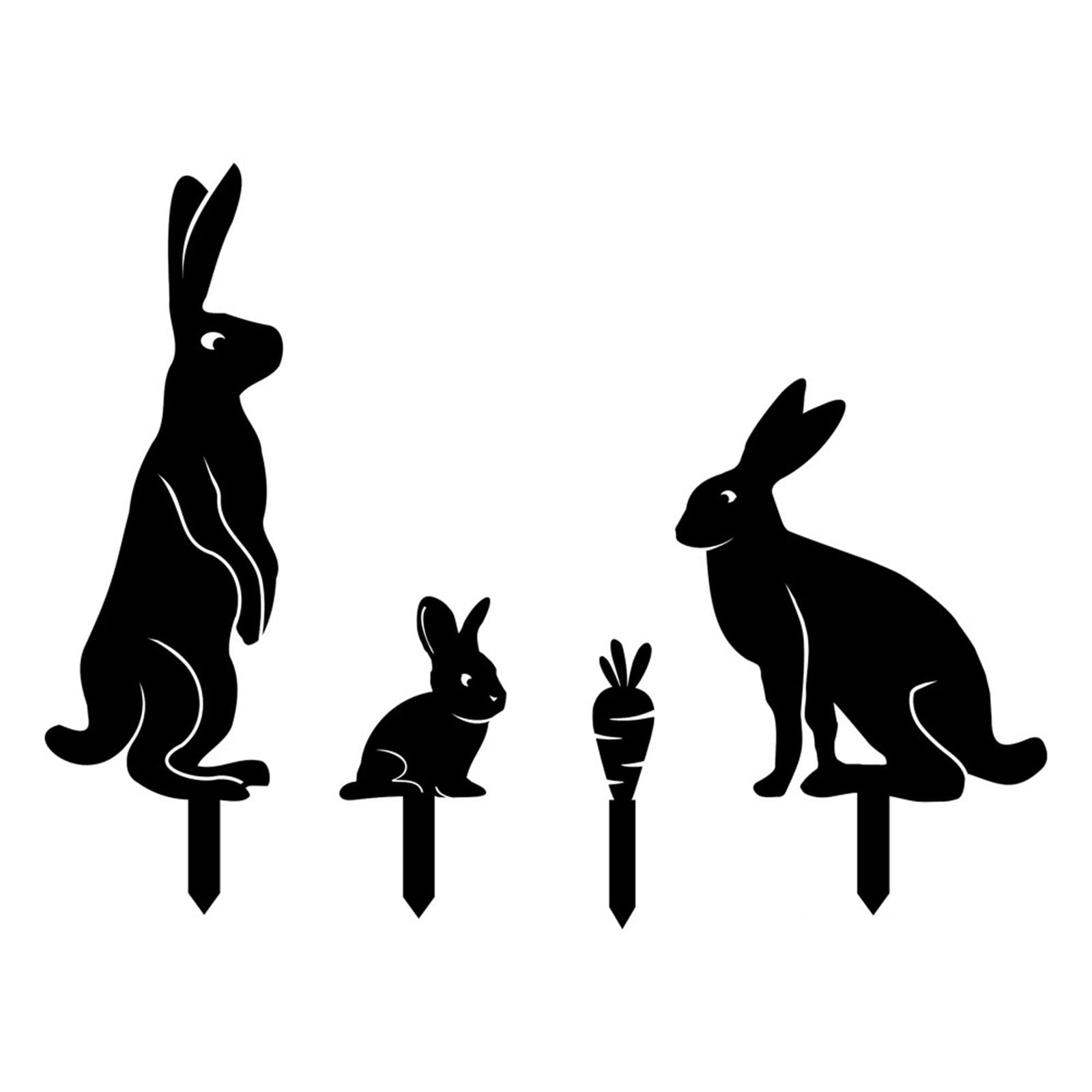 Carrot Garden Stakes Acrylic Decorative Sign Party Decoration Supplies for Holiday New Year Birthday Party Easter Yard Signs