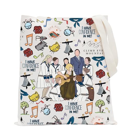 POFULL Musical Movie Tote Bag Music Lover Gift Singing Merch