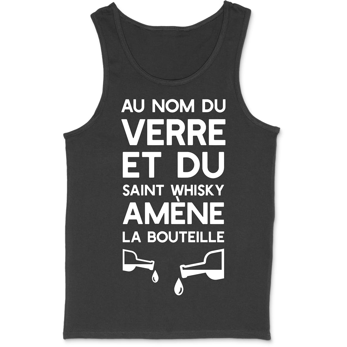 Débardeur homme amène la bouteille pour l'apéro et les barbecues d'été