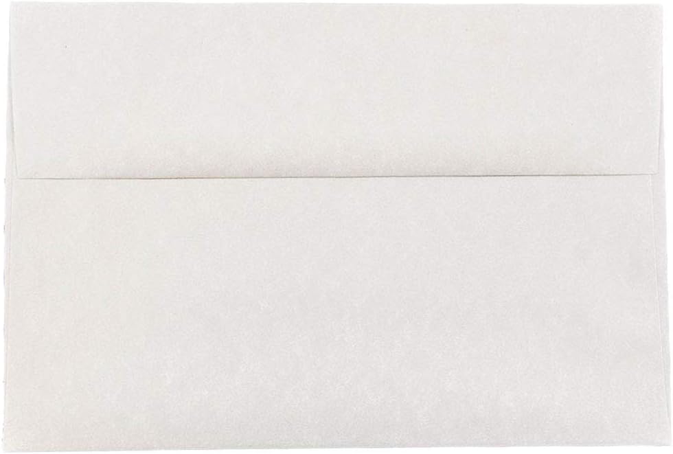 JAM PAPER A8 Parchment Invitation Envelopes - 5 1/2 x 8 1/8 - Pewter Gray Recycled - 100/Pack