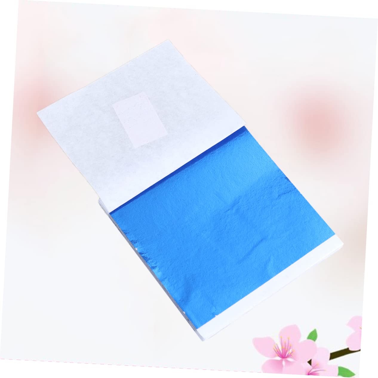 HOODANCOS 50pcs 8x8.5cm Foil Leaf Sheets Shiny Imitation Leaf Paper for Art Crafts Decorative Foil Paper Sheets