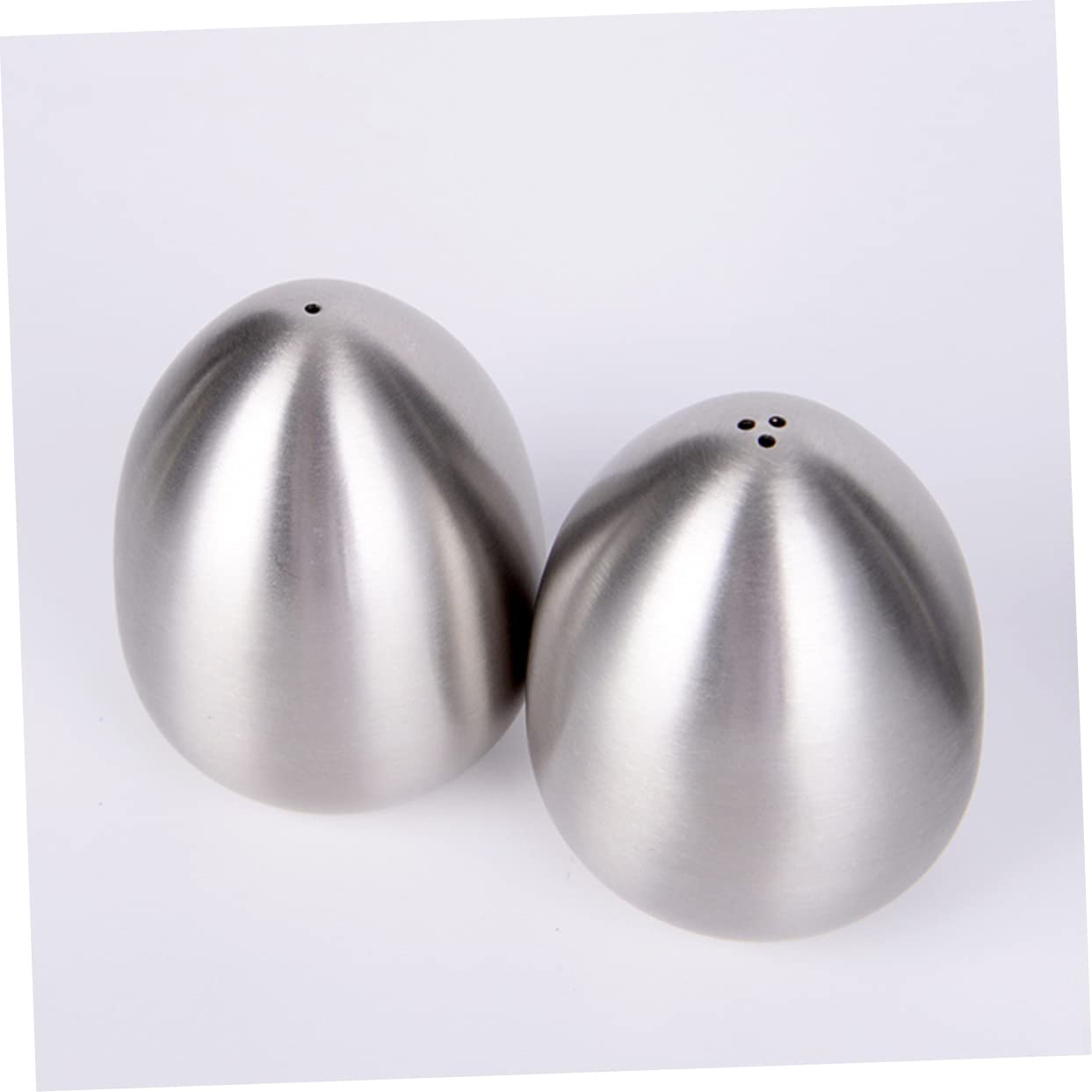 Mikinona 1Pc Stainless Steel Egg Shaped Seasoning Container Design for Sugar Pepper and Spices Kitchen Supplies Rustproof Storage Bottle for Home and Cooking
