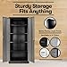 Fedmax Metal Garage Storage Cabinet - 71-inch Tall Large Steel Utility Locker with Adjustable Shelves & Locking Doors - Garage Cabinets for Tool Storage and Ammo Locker - Grey & Silver