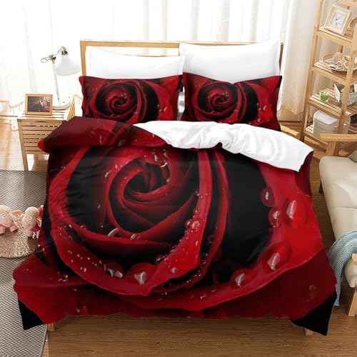 Parure de lit tramway rouge double 200x200cm en microfibre douce pour chambre ado - 3