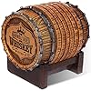 Cabin obsession whiskey barrel coaster sethandcrafted whiskey barrel decor for whiskey lovers and man cave gifts for men 6 full size whiskey coasters with barrel style holder for man cave decor  urban country home decor