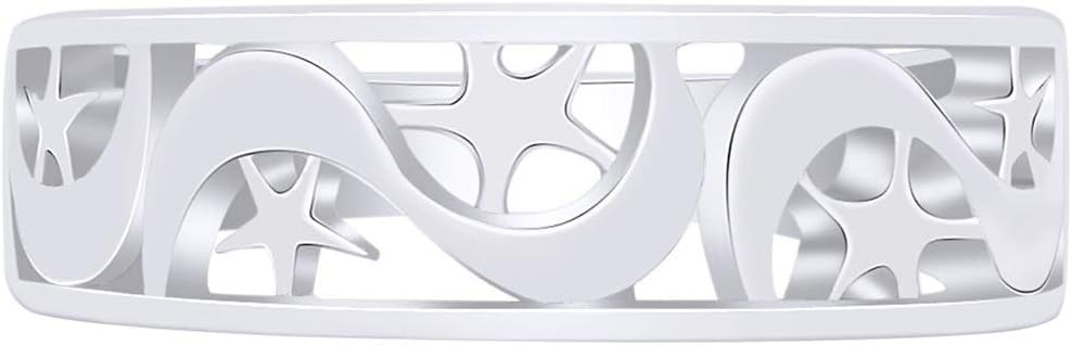 AFFY 14k Gold Over Sterling Silver in Star and Crescent Moon Fashion Ring Jewelry for Women