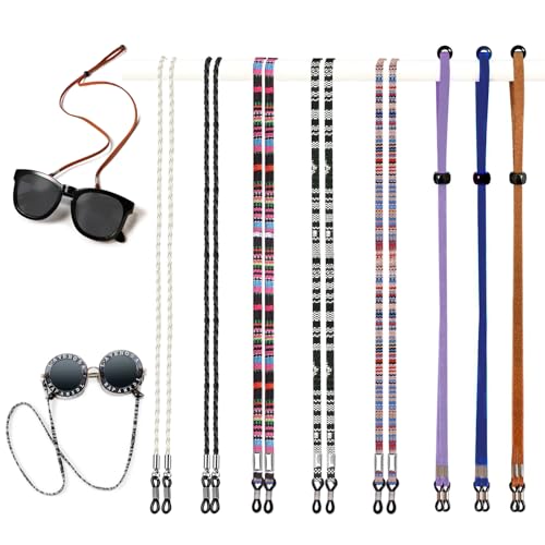 Image of Damanse Eyeglass Chain,8 Pcs Beaded Eye Glasses Strap Holders around Neck For Women