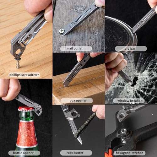 Image of 5-in-1 Portable EDC Pry Bar Multi Tool, Ultra-durable & Lightweight (Matte) | Multi-tool,Ultra-lightweight, High strength & sturdy, Rust & corrosion proof, Ideal for Daily Outdoor, Camping, Repairs