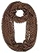 Brown Sheer Chevron Lace Infinity Scarf