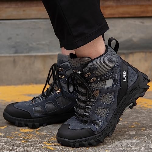 Image of SUADEX Steel Toe Boots for Men Women Indestructible Non Slip Comfortable Work Boot Safety Construction Shoes