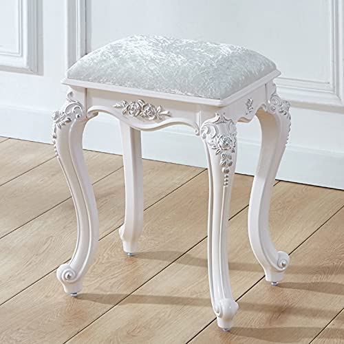Chaise de piano baroque européen en acier et siège rembourré