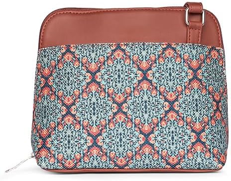 Printed Vegan Leather Sling Bag for Women – Stylish Crossbody Handbag with Adjustable Strap, Lightweight Purse for Travel & Everyday Use