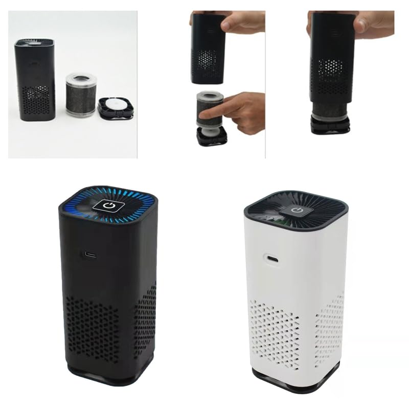 Digital ShoppyCar Air Purifier Portable Negative Ion Generator Remove Formaldehyde Dust Smoke Air Freshen Washer For Home Car (BLACK) 1