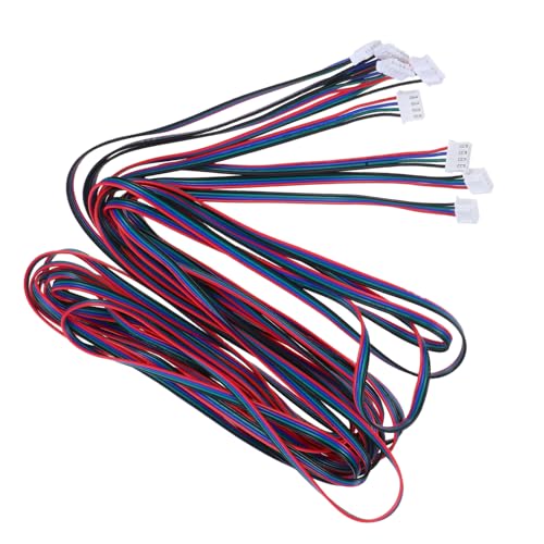 Amosfun 4pcs Motor Cable Stepper Motor Extension Cables Pin Connector Wires Wiring