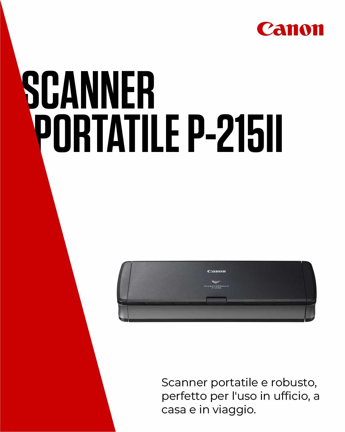 Scanner Canon P-215II USB 20 Fogli Automatici - Dettaglio