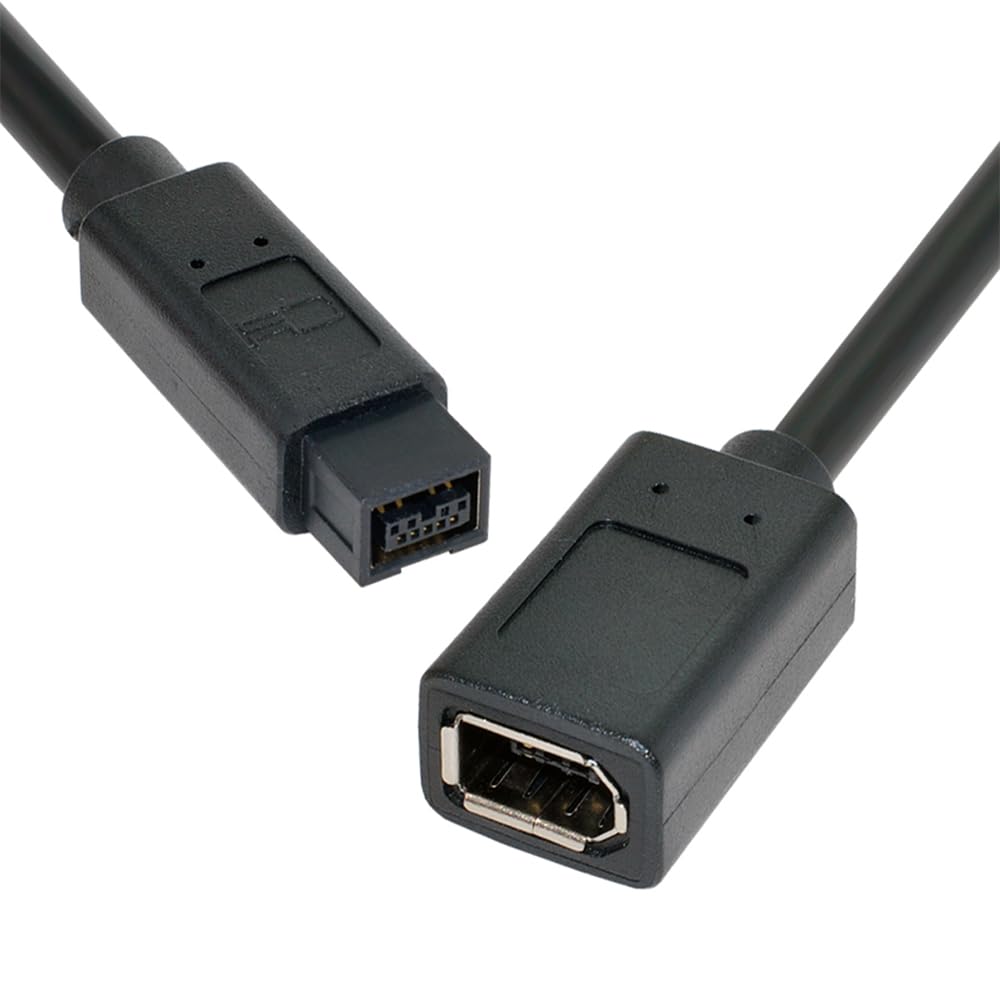 IEEE 1394 6Pin Femmina a 1394b 9Pin Maschio Firewire 400 a 800 Cavo 20cm