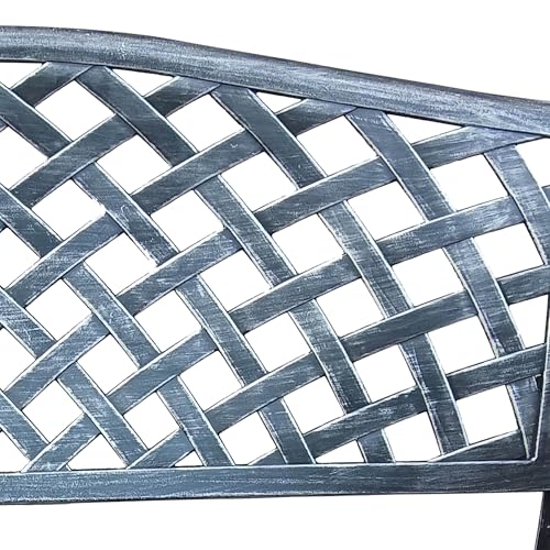 Image of Outdoor Aluminum Modern Patio Bench Loveseat