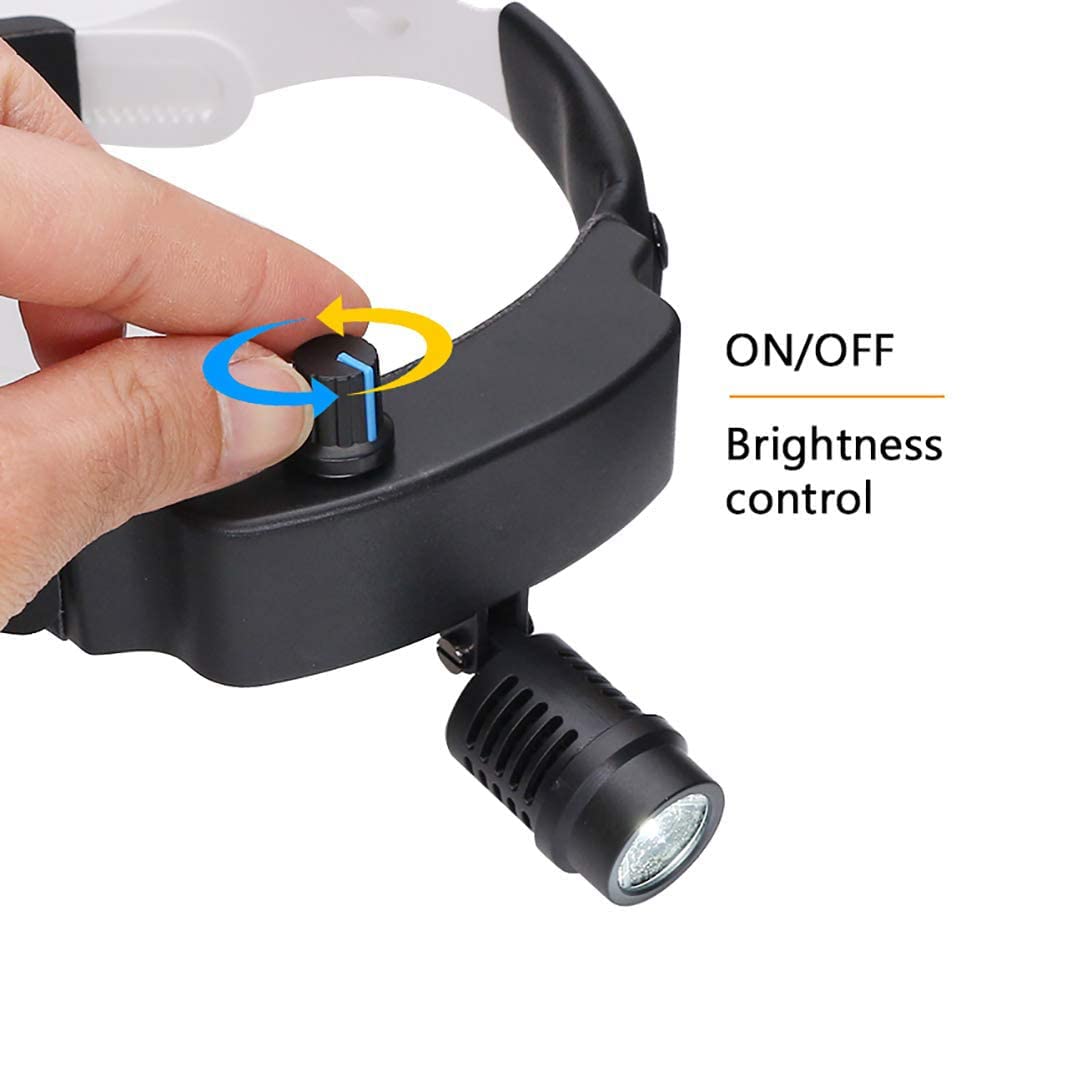 Lámpara Frontal Médica Profesional 3W LED Faro Quirúrgico Luces Quirúrgicas con Buena Banda De Punto para La Odontología Orl Tratamientos De Cara Cirugía De Plástico