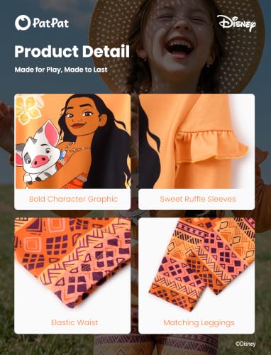 Image of Disney Girls Clothes Long Sleeve Sweatshirt Leggings Outfit 2 Piece Set
