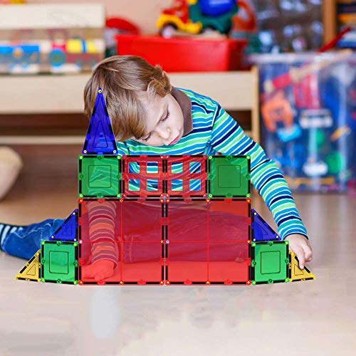 Desire Deluxe Magnetic Tiles Building Blocks Construction Toys For Boys & Girls 47Pc – Stem Learning Educational, Kids Age 3 4 5 6 7 8 Year Old Gift #TOP7