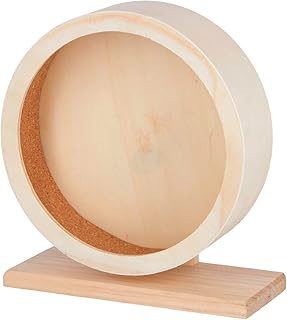 Kerbl Pet Hamsterlaufrad aus Holz, Ø 22cm, mit Korklauffläche, geschlossen, sicher, krallenschonend, geräuscharm, ideal für Hamster, andere Kleinnager