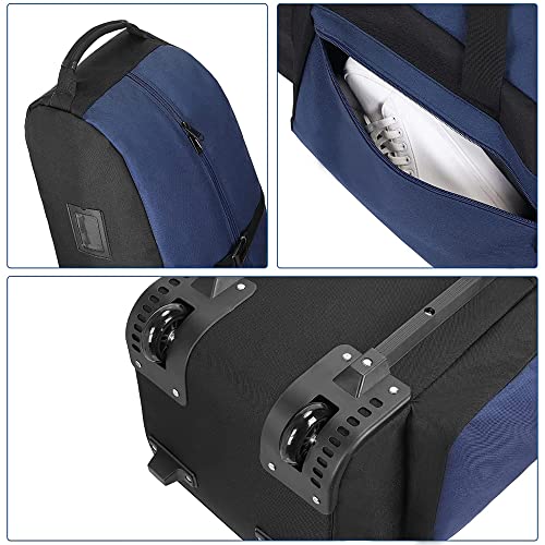 Turnway Foldable Padded Golf Travel Bag, Heavy Duty 900D Polyester Golf Club Bag Waterproof Golf Carry Bag Cart Bag With Wheels, Soft-Sided Spacial Size For Golf Gear Transportation (Blue) #TOP5
