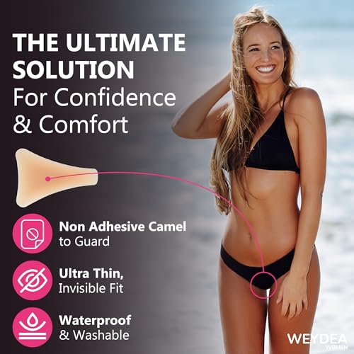 Women’s Front Coverage & Adhesive Covers Kit - Reusable Silicone Inserts (3), Silicone Covers (2 Pairs) & 10 Disposable Covers, Discreet No-Show Under Swimwear & Activewear Nude4