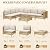 LHBcraft Patio Furniture Set, Large 7 Piece Wicker Outdoor Sectional Furniture Set with Coffee Table, Patio Conversation Sets Sofa, Hand Knitting, All-Weather Cushions for Backyard, Porch, Beige