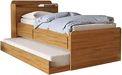 Bicama Solteiro Bibox Com Baú e 2 Gavetas Onix Robel Moveis - CAMARU