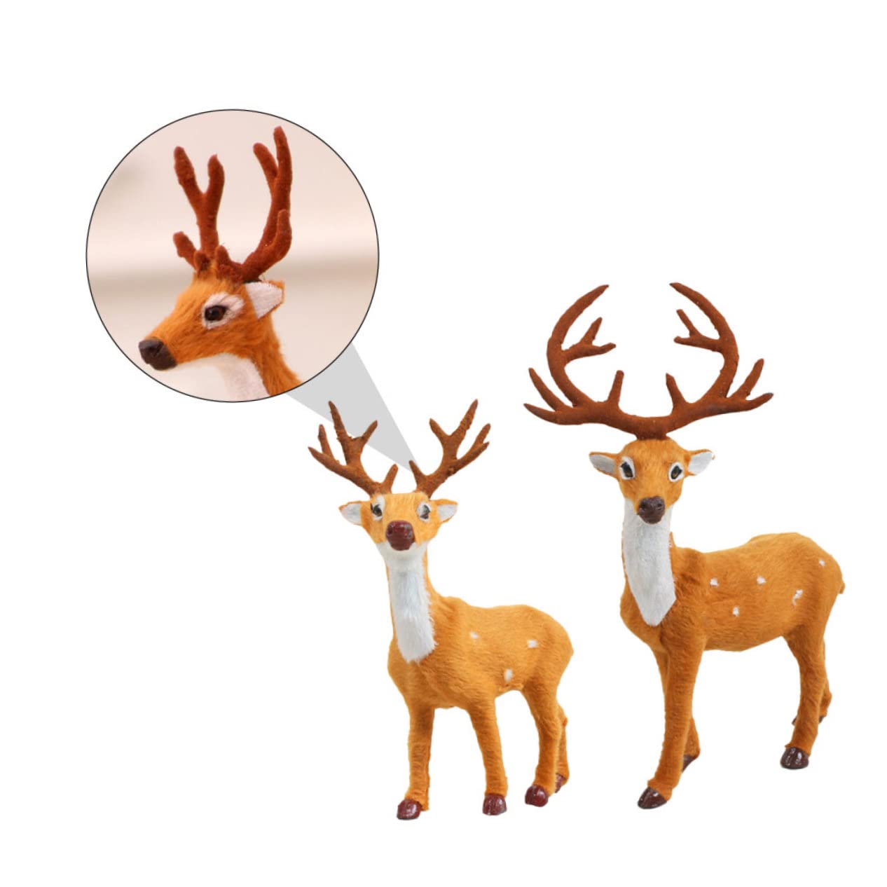 Cabilock 3 Series Adorno Navideño De De Peluche Decoración Y Simulativa para Muñeco De Reno para Fiestas Y Hogar 2 Piezas X 3