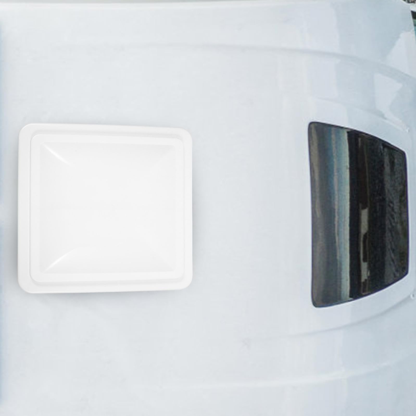 Copertura Isolante Termica e Antipioggia 14x14 Pollici per Ventilazione Tetto Camper in Plastica Bianca Pratica e Funzionale per Finestra Bagno Camper