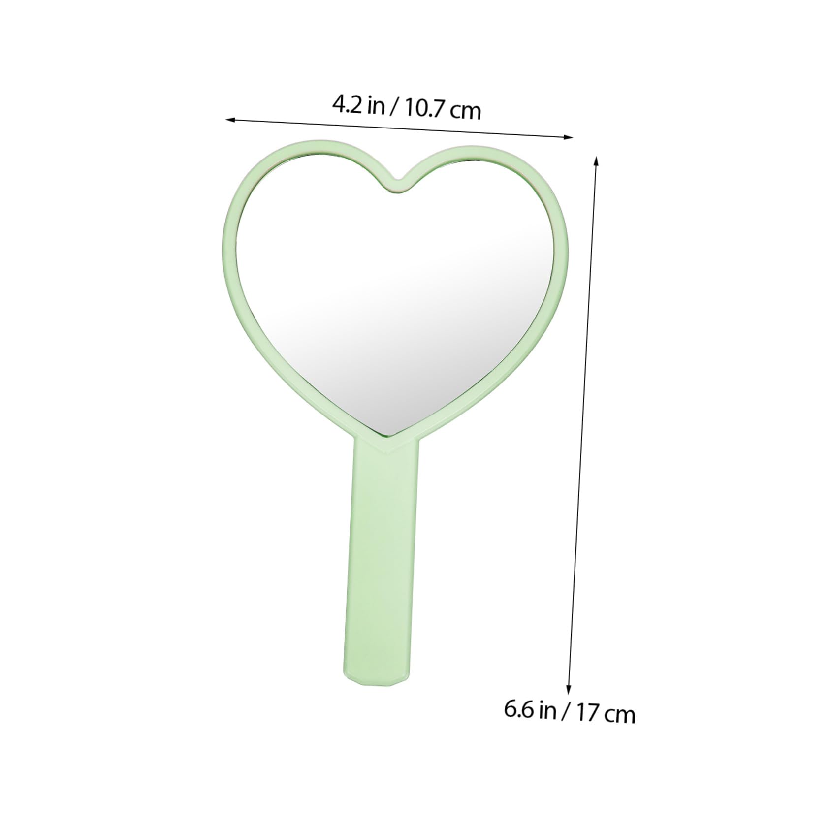 Healeved 12 Stück Kompakte Herzförmige Hand Schminkspiegel aus Kunststoff Tragbarer Schminkspiegel für Make Up und Kosmetik Widerstandsfähig und Praktisch