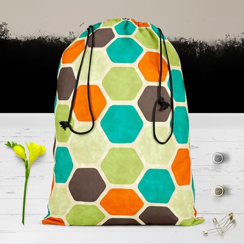 Image of ArtzFolio Retro Style D2 | Reusable Sack Bag | Bag for Gym, Storage, Vegetable & Travel